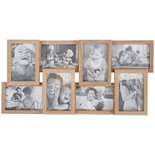Fotolijst voor 8 foto‘s IVAN - Bruin - MDF - 58,5 x 28,5 x 3 cm