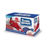 JML Footsie Blanket - Blauw - fleece deken, deken met voetzakken - booties