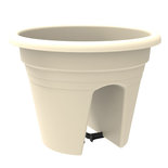 Balkonbak JOAN - Wit - Ø 30 x h 24 cm - Rond
