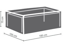 AllSeasons Covers Tuinsethoes - Antraciet - Kunststof - 185 x 105 x 75 cm