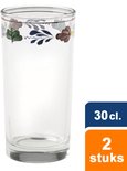 Boerenbont Longdrinkglas - Transparant - Glas - Set van 2 - 30 cl