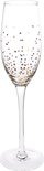 Champagneglas Sparkling dots - Transparant / Goud - Glas - Set van 6