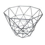 Decoratie draadmand / Fruitmand HUGO - Zwart - Metaal - Ø 26 x h 20 cm