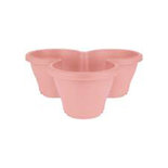 Elho bloempot Corsica verticaal tuinieren s - Roze - Kunststof - 33.5 x 35.5 x 13 cm - Set van 2