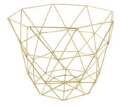 Decoratie draadmand / Fruitmand HUGO - Goud - Metaal - Ø 26 x h 20 cm