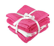Keuken- & theedoekset ALEV - 1 vaatdoek, 2 thee- en 2 keukendoeken - Fuchsia