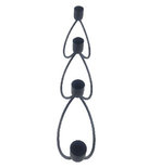 Kandelaar KANE - 3-Arms - Zwart - Metaal - 40 x 8 x 7 cm