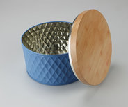 Opbergblik met patroon JENS - Blauw - Maat L