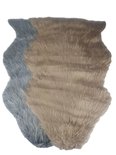 Schapenvacht FLORENCE - imitatie bont - Taupe - 60 x 90 cm