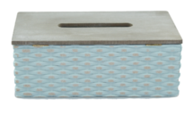 Tissuebox / Tissuehouder LINDSAY - Blauw - Hout - 25x14x9,5cm