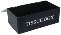 Tissuebox / Tissuehouder EMERSON - Zwart- Hout - 25x14x9cm