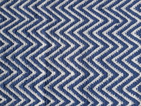 Badmat met golf motief REINDERT - Blauw / Wit - 50 x 80 cm