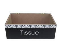 Tissuebox / Tissuehouder JORDY - Zwart - Hout - 25 x 14 x 9 cm