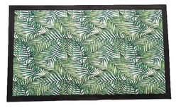 Deurmat met blad motief - Groen / Wit - 75 x 45 cm - Schoonloopmat Deurmat met blad motief - Groen / Wit - 75 x 45 cm - Schoonloopmat