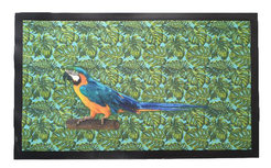 Deurmat met Papegaai & blad motief - Multicolor - 75 x 45 cm - Schoonloopmat Deurmat met Papegaai & blad motief - Multicolor - 75 x 45 cm - Schoonloopmat