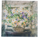 Print op canvas bloemen - Multicolor - Canvas - 18 x 18 cm Print op canvas bloemen - Multicolor - Canvas - 18 x 18 cm