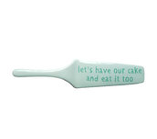 _Taartschep met tekst - Turquoise - 25 x 6 x 2.5 cm _Taartschep met tekst - Turquoise - 25 x 6 x 2.5 cm