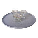 Decoratie plateau LEROY - Grijs - Metaal - Rond - Ø 35 x h 1.3 cm Decoratie plateau LEROY - Grijs - Metaal - Rond - Ø 35 x h 1.3 cm