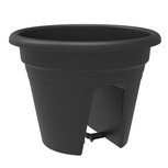Balkonbak JOAN - Antraciet - Ø 30 x h 24 cm - Rond Balkonbak JOAN - Antraciet - Ø 30 x h 24 cm - Rond