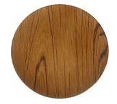 Decoratie bord met hout motief GERRIT - Lichtbruin / Zwart - Kunststof - Ø 32.5 cm Decoratie bord met hout motief GERRIT - Lichtbruin / Zwart - Kunststof - Ø 32.5 cm