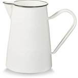 Emaille Kan TIFANNY - Wit - Ø10 x h 17,5 - 1,5L Emaille Kan TIFANNY - Wit - Ø10 x h 17,5 - 1,5L