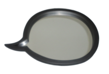 Spiegel ETHAN - Tekstballon - Zwart - 40x28.5 cm Spiegel ETHAN - Tekstballon - Zwart - 40x28.5 cm