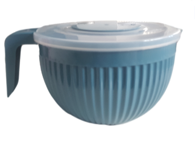 Beslagkom met deksel - Blauw - Mengkom - Kunststof - 3.5 L