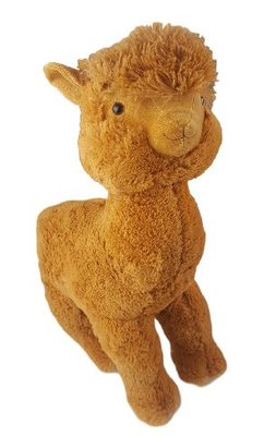 Pluche alpaca knuffel - Bruin - 50cm Hoog
