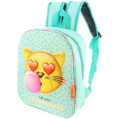 Emoji Cat Rugzak - I am very Bubblelicious - Turquoise - 27 x 10 x 32 cm