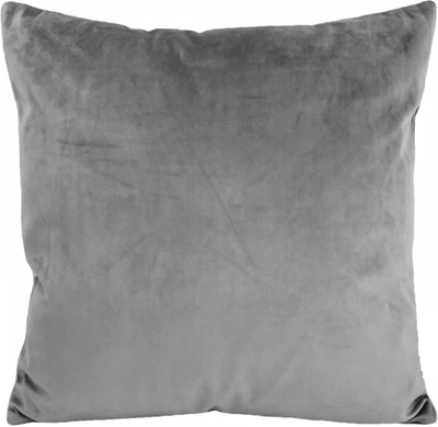 Sierkussenhoes Velours GIOVANNI - Grijs - 45 x 45 cm - Polyester