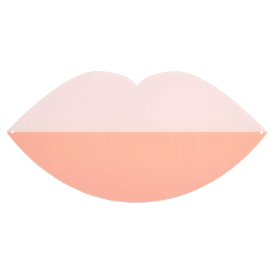 Wanddecoratie Lippen VEERLE - Roze / Rood - Kunststof - 50 cm