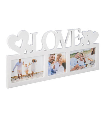 Fotolijst LOVE VIVIAN - Wit - Kunststof - 44 x 20 x 1 cm - Collage