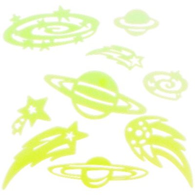 Glow in the dark planets - Groen - Kunststof