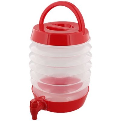 Opvouwbare container met tapkraan FLORIAN - Rood - 3.3 L - Water Tap