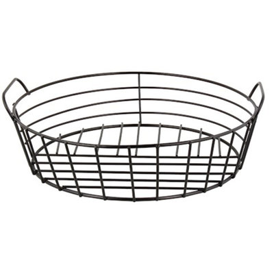 Draadmand DYLAN - Zwart - Metaal - Rond - Ø 25 x h 9 cm