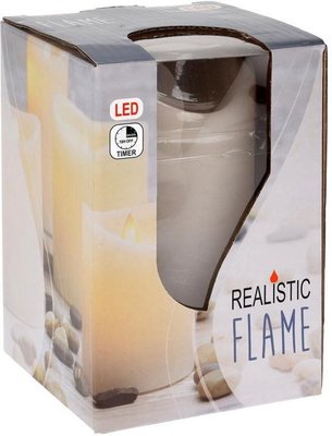 LED kaars IGOR - Crème - Ø 7.5 x h 12.5 cm