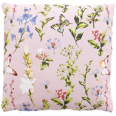 Sierkussenhoes met voorjaarsmotief TINY - Roze - 40 x 40 cm