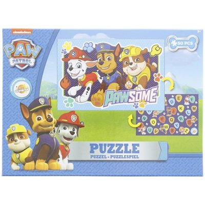Paw Patrol dubbelzijdige puzzel - Blauw - 99 stukjes - Legpuzzel