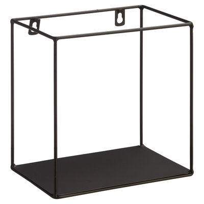 Wandrek LEEN - Zwart - Metaal - 30 x 15 x 30 cm - Set van 3