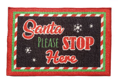 Deurmat met kerstmotief - Multicolor - 40 x 60 cm - Soft