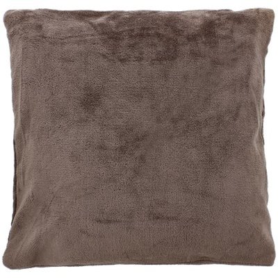 Sierkussenhoes Velours GIOVANNI - Donkergrijs - 45 x 45 cm - Polyester
