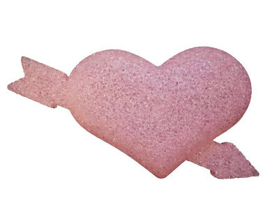 Hart met pijl lampje - Roze - Kunststof - 23 x 5 x 13.5 cm