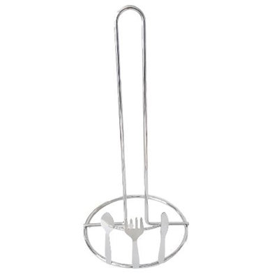 Keukenrolhouder LOUIE - Zilver - Metaal - Ø 15 x 30 cm