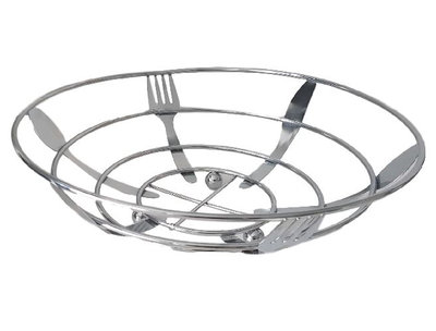 Fruitmand LOUIE - Zilver - Ø 28 x h 8 cm