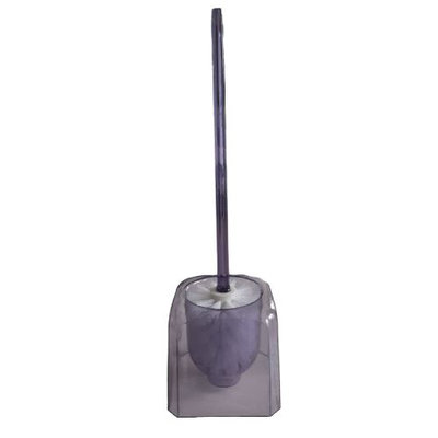 WC borstel + houder GEESJE - Blauw / Transparant - Kunststof - 11.5 x 11.5 x 42 cm