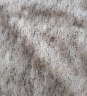 Konijnenvacht ILJA - imitatie bont - Wit / Zwart - 25 x 40 cm