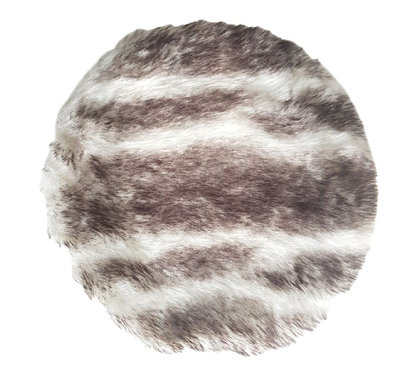Bontkleedje TINE - imitatie bont - Wit / Zwart - Ø 35 cm