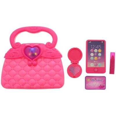 Speelgoed tas incl. accessoires - Roze - Kunststof - 7 x 18 x 19 cm