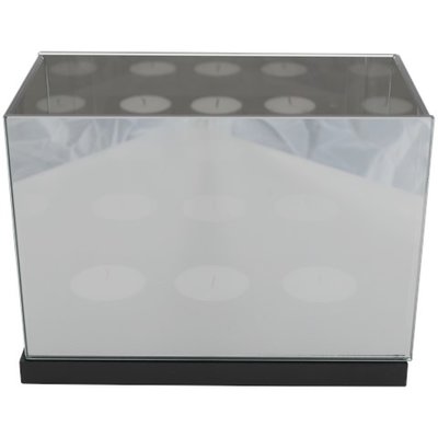 Infinity theelichthouder set CARLOS - Zwart - Hout / Glas - 18 x 10 x 13 cm
