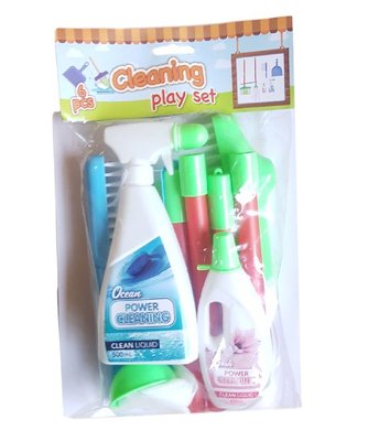 Schoonmaak speel set - Multicolor - Kunststof - 6 delig